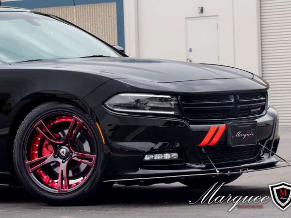 2018 Dodge Charger with M3247 Gloss Black Red Milled/Red Inner
